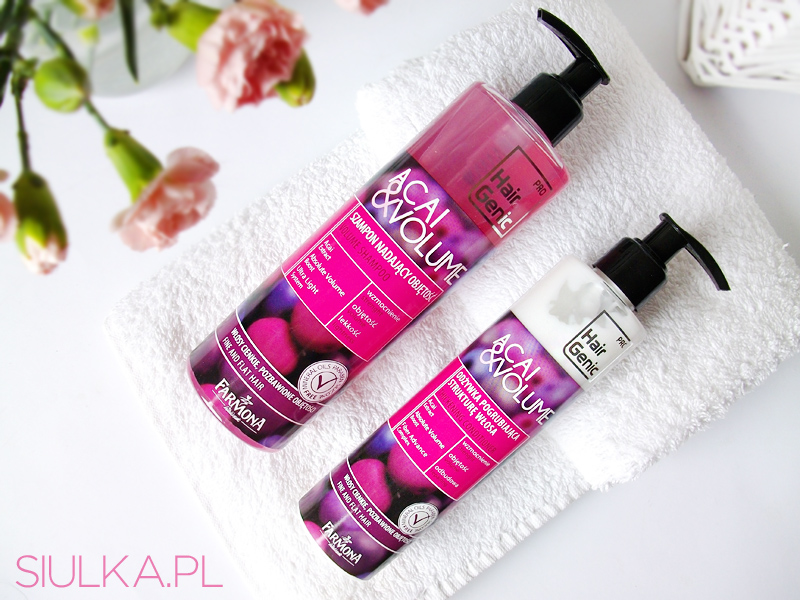 szampon do włosów nadający objętość hair genic acai &volume