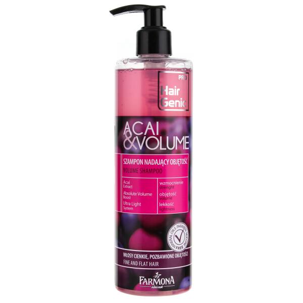 szampon do włosów nadający objętość hair genic acai &volume