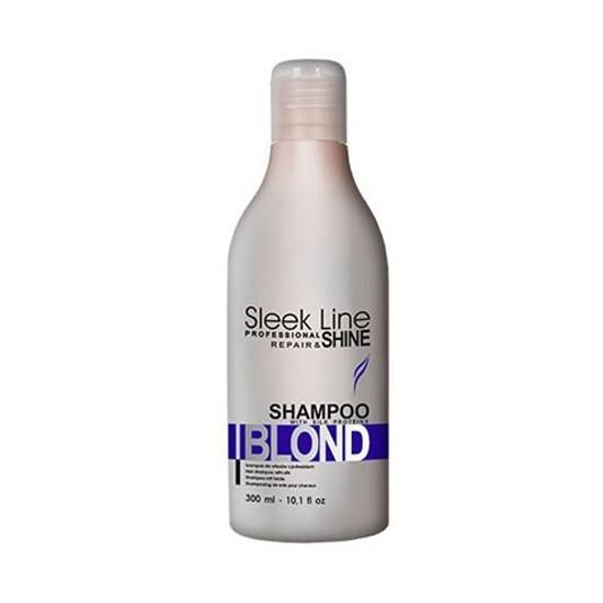 szampon do włosów z jedwabiem sleek line blond