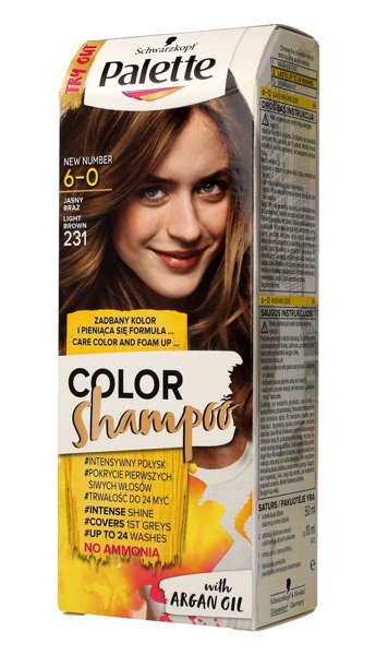 szampon koloryzujący brąz z żółtym