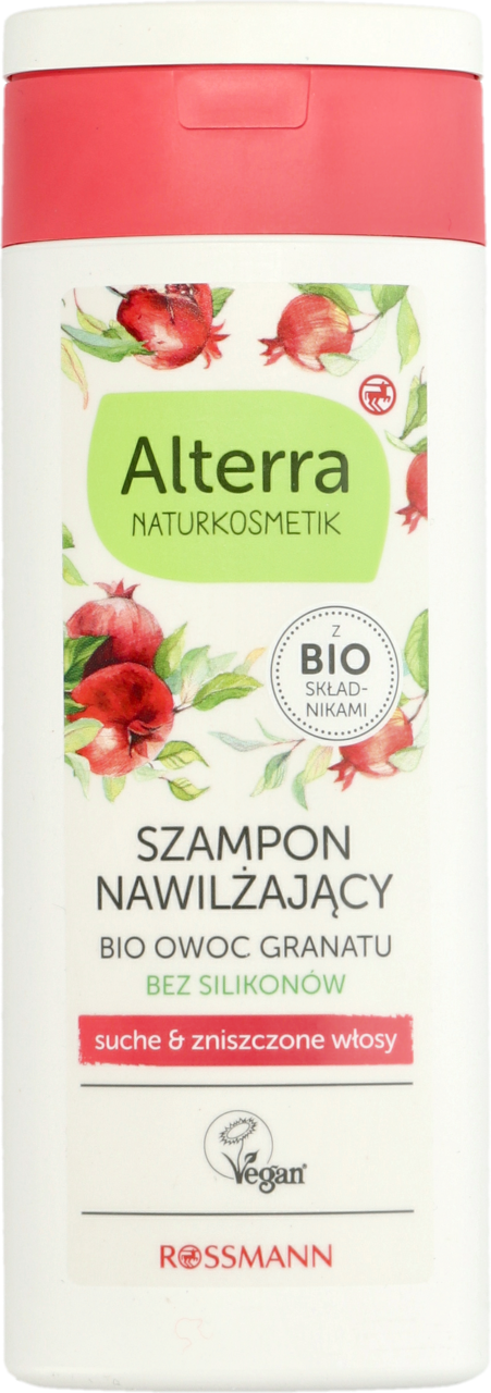 szampon nawilżający bio-owoc granatu& bio-aloes alterra naturkosmetik