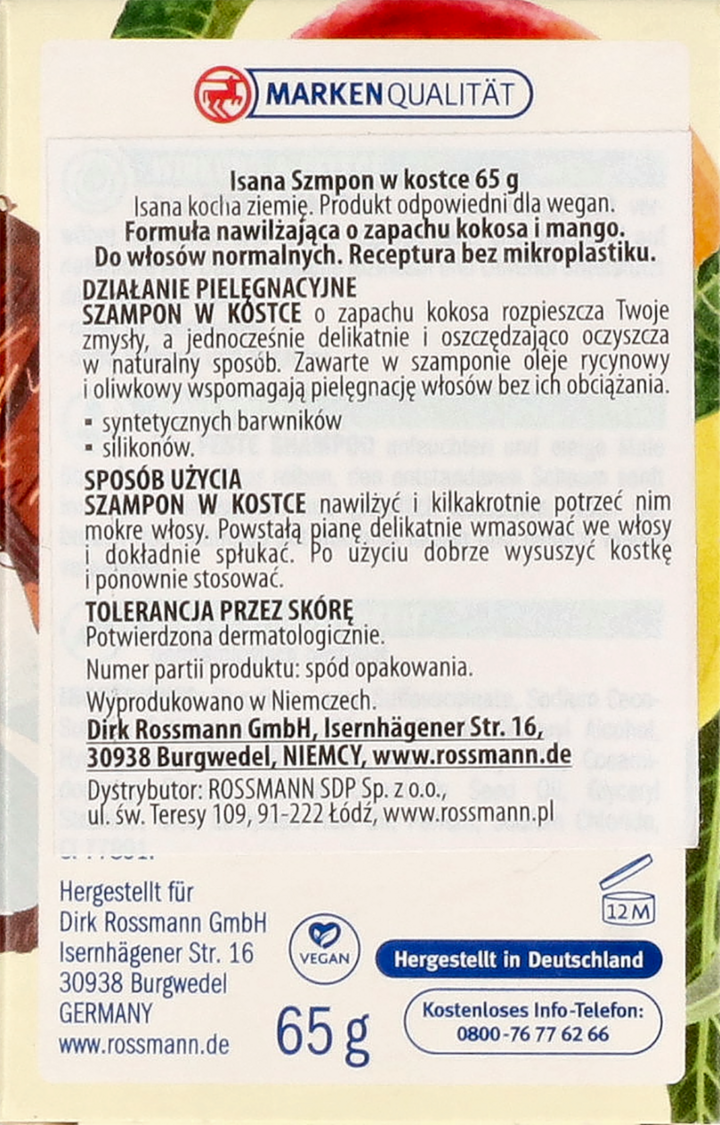 szampon w kostce isana rossmann