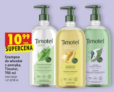 timotei szampon 400ml z pompką moc i blask