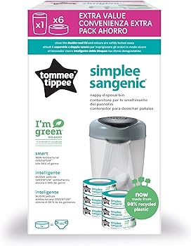 tommee tippee kosz na zużyte pieluchy szary sangenic simplee