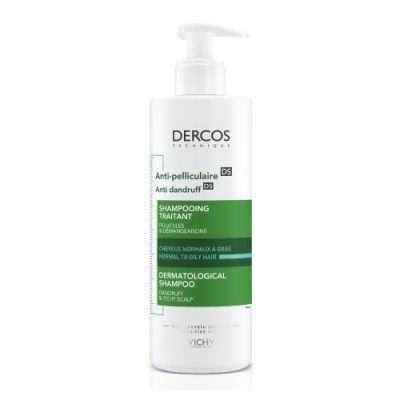 vichy dercos szampon przeciwłupieżowy łupież tłusty 390ml