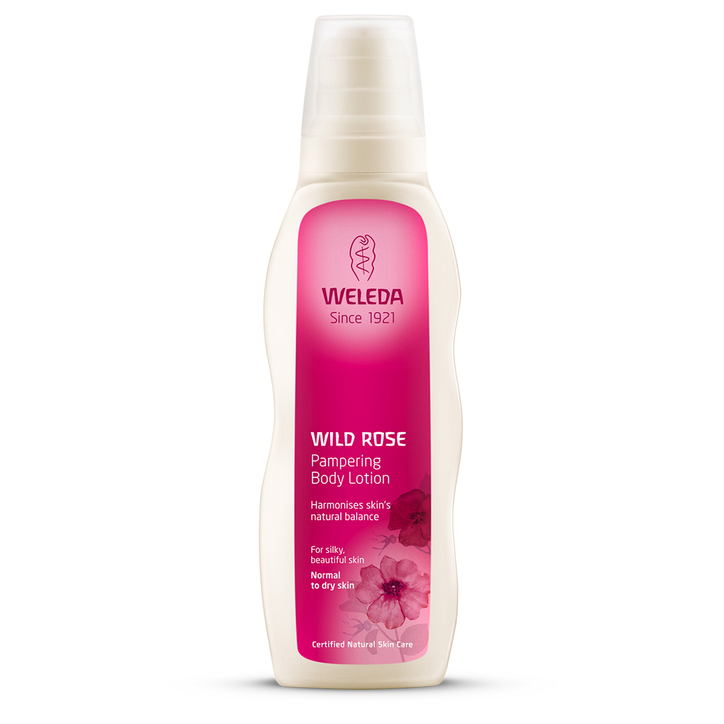 weleda pampering body lotion wild rose