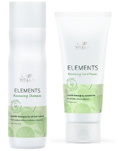 wella elements szampon 250 odżywka 200 zestaw eko